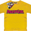Angrygirl super koszulka dla dziewczynki - yellow